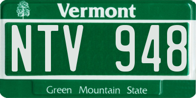 VT license plate NTV948