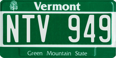VT license plate NTV949