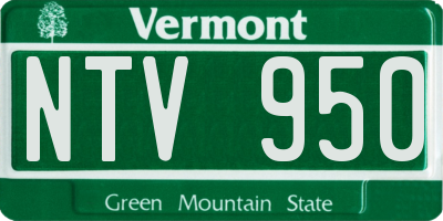 VT license plate NTV950