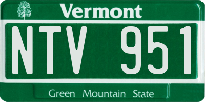 VT license plate NTV951