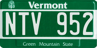 VT license plate NTV952