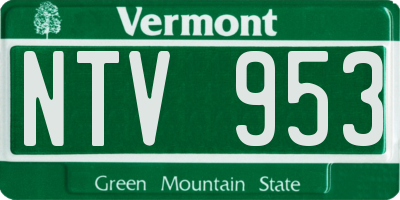 VT license plate NTV953