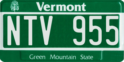 VT license plate NTV955
