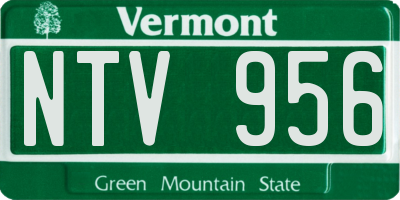 VT license plate NTV956