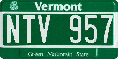VT license plate NTV957
