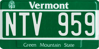 VT license plate NTV959