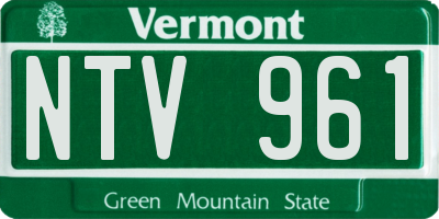 VT license plate NTV961