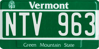 VT license plate NTV963