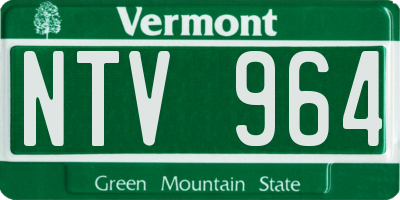 VT license plate NTV964