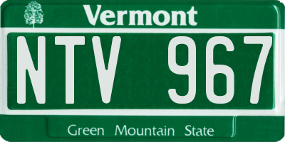 VT license plate NTV967