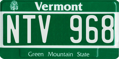 VT license plate NTV968