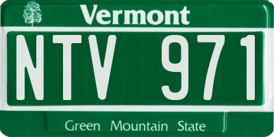 VT license plate NTV971