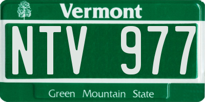 VT license plate NTV977