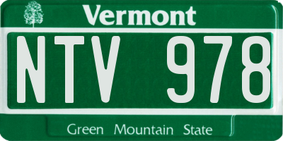 VT license plate NTV978