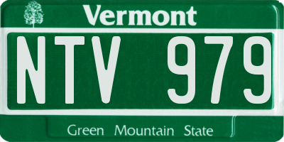 VT license plate NTV979