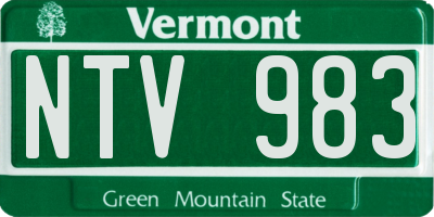 VT license plate NTV983