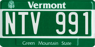 VT license plate NTV991