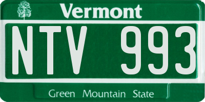 VT license plate NTV993