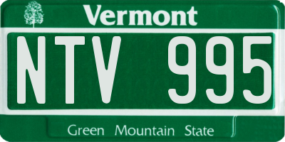 VT license plate NTV995