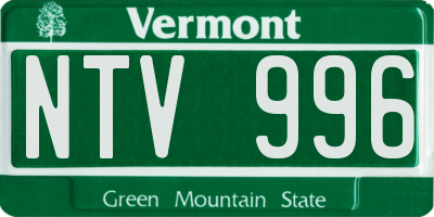 VT license plate NTV996