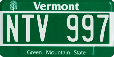 VT license plate NTV997