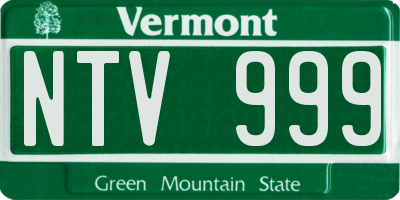 VT license plate NTV999