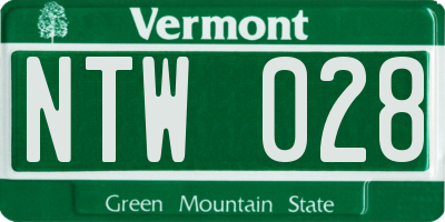 VT license plate NTW028