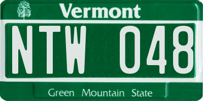 VT license plate NTW048