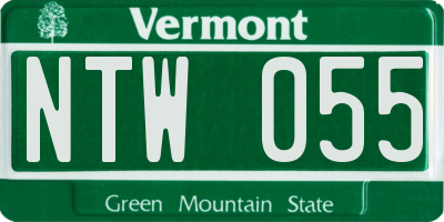VT license plate NTW055