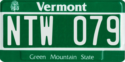 VT license plate NTW079
