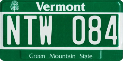 VT license plate NTW084