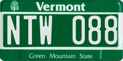 VT license plate NTW088