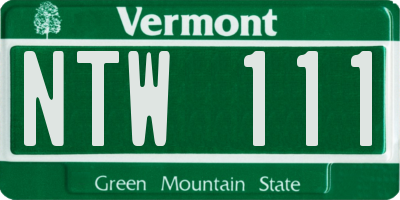 VT license plate NTW111