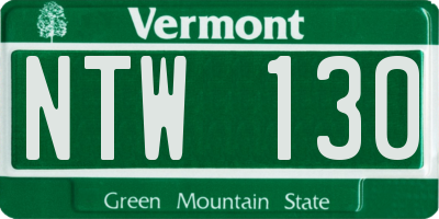 VT license plate NTW130