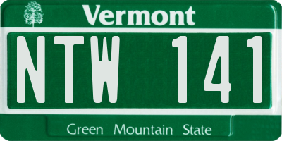 VT license plate NTW141