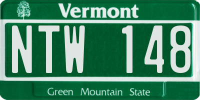 VT license plate NTW148