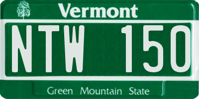 VT license plate NTW150