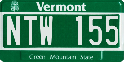 VT license plate NTW155