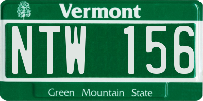 VT license plate NTW156