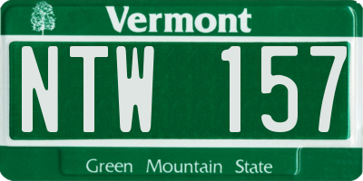 VT license plate NTW157