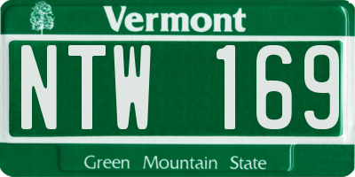 VT license plate NTW169