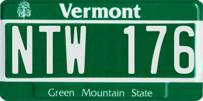 VT license plate NTW176