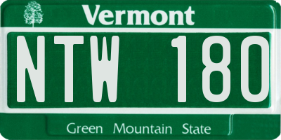 VT license plate NTW180