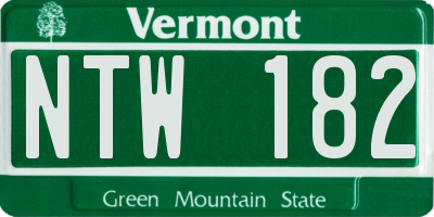 VT license plate NTW182
