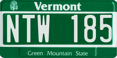 VT license plate NTW185