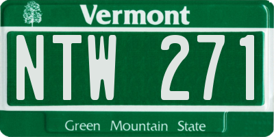 VT license plate NTW271