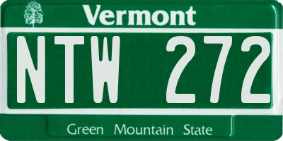 VT license plate NTW272