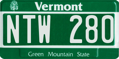 VT license plate NTW280