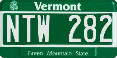 VT license plate NTW282