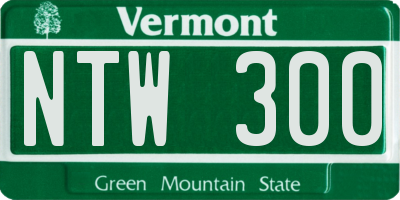 VT license plate NTW300